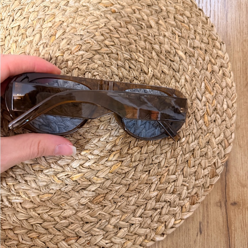 Translucent Brown Sunglasses with Blue Lenses! Excellent condition! - Picture 6 of 6